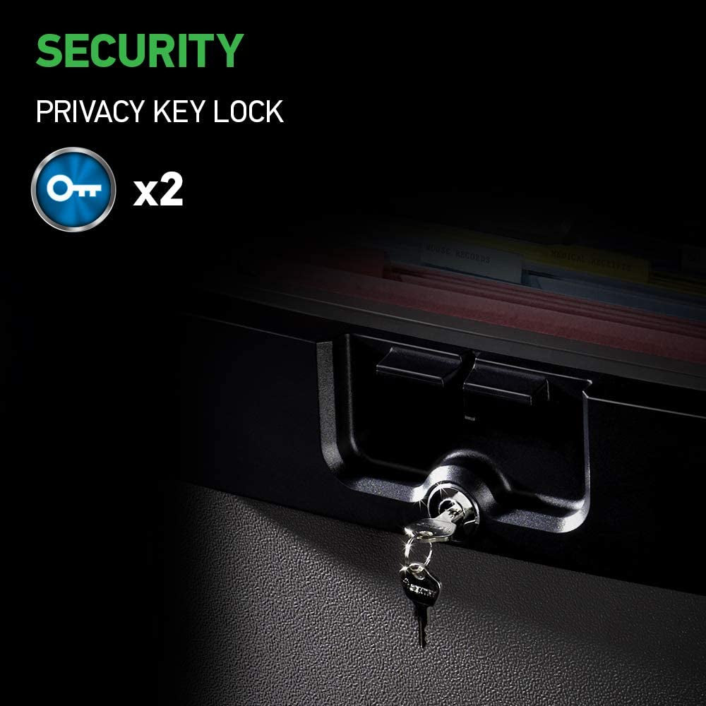Black Fireproof Safe With Key Lock