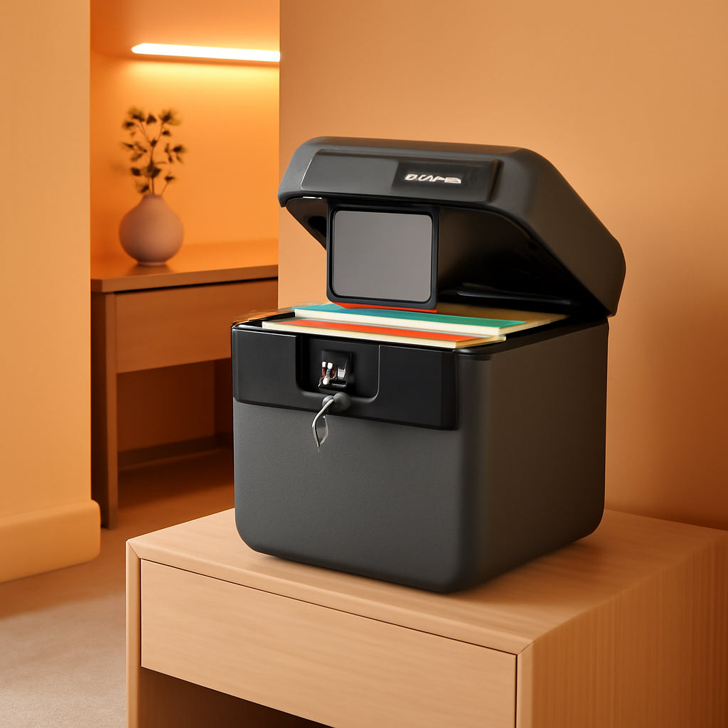 Black Fireproof Safe With Key Lock